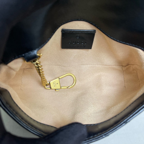 Gucci Super Mini GG Marmont Calfskin Black
