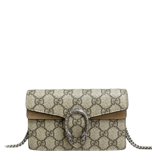 Gucci Super Mini Dionysus GG Supreme Monogram Khaki