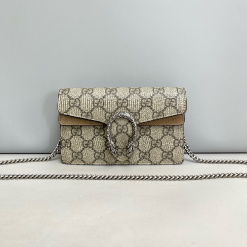 Gucci Super Mini Dionysus GG Supreme Monogram Khaki