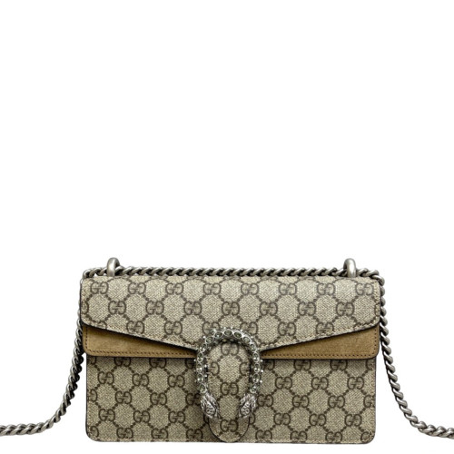 Gucci Meium Dionysus GG Supreme Monogram Beige Brown