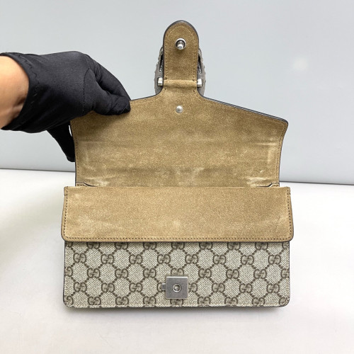 Gucci Meium Dionysus GG Supreme Monogram Beige Brown