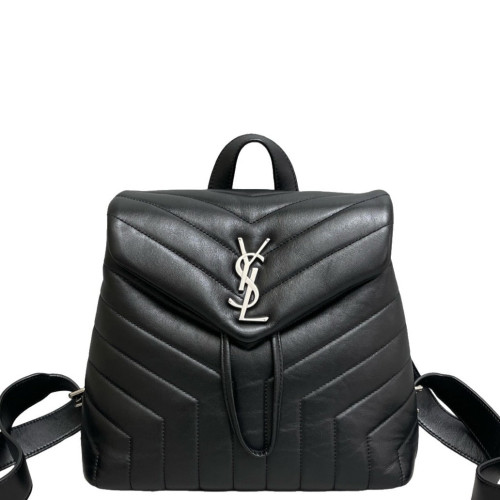 Yves Saint Laurent Medium Loulou Backpack Calfskin Black