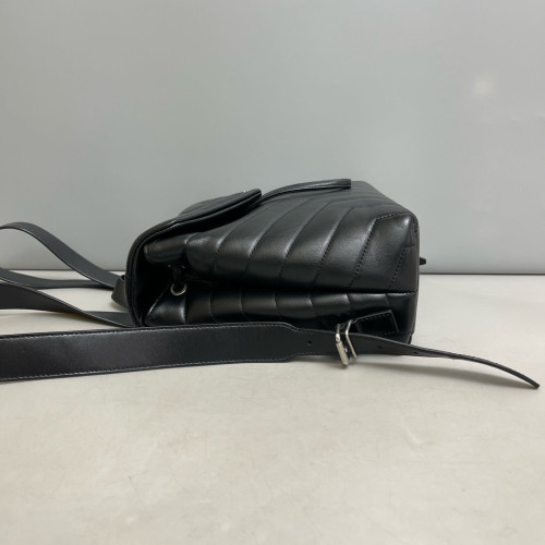 Yves Saint Laurent Medium Loulou Backpack Calfskin Black