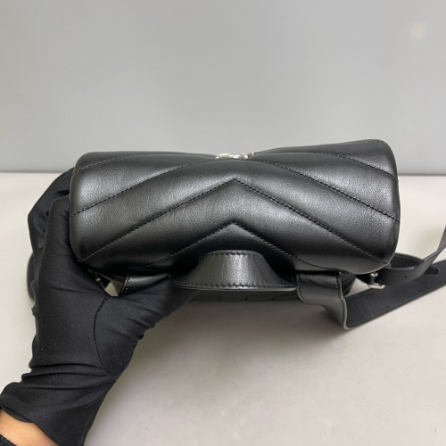 Yves Saint Laurent Medium Loulou Backpack Calfskin Black