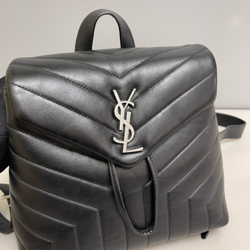 Yves Saint Laurent Medium Loulou Backpack Calfskin Black