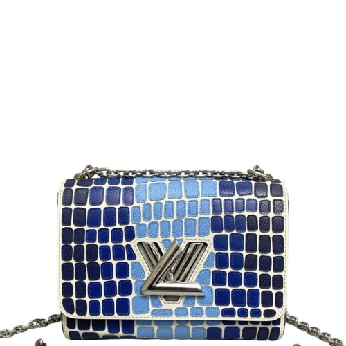 Louis Vuitton Twist MM Calfskin Blue White