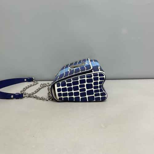 Louis Vuitton Twist MM Calfskin Blue White