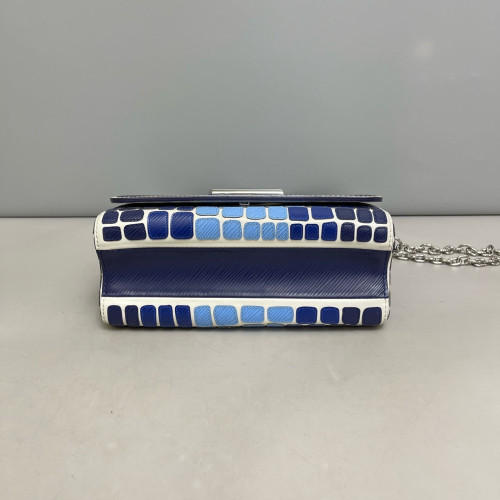 Louis Vuitton Twist MM Calfskin Blue White