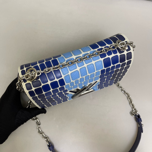 Louis Vuitton Twist MM Calfskin Blue White