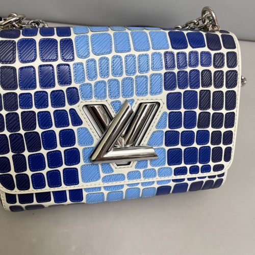 Louis Vuitton Twist MM Calfskin Blue White
