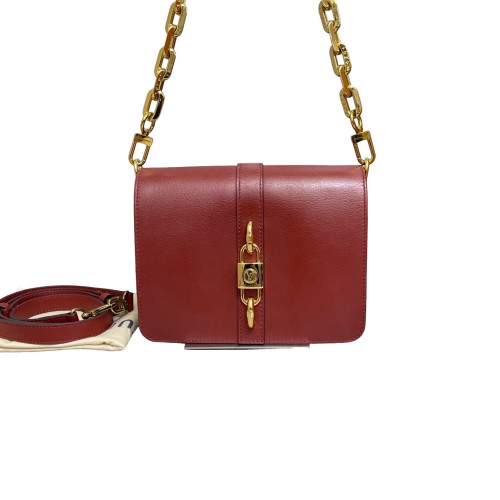 Louis Vuitton Crossbody Bag Calfskin Red