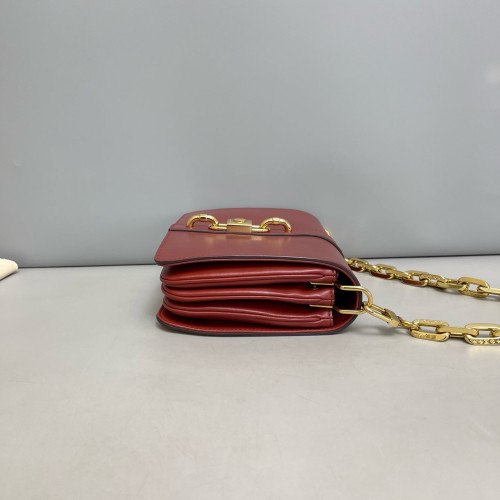 Louis Vuitton Crossbody Bag Calfskin Red