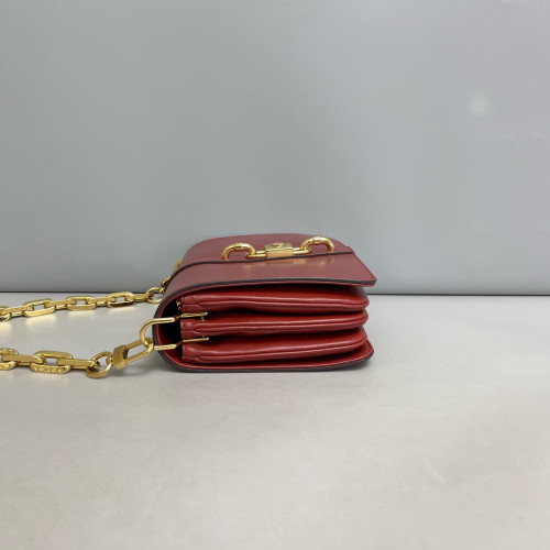 Louis Vuitton Crossbody Bag Calfskin Red