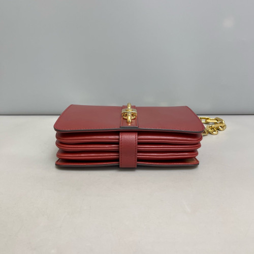 Louis Vuitton Crossbody Bag Calfskin Red