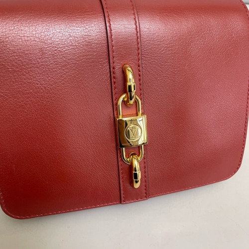 Louis Vuitton Crossbody Bag Calfskin Red