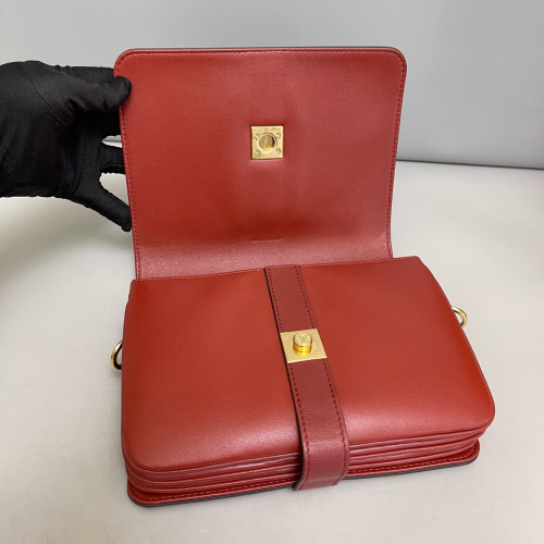 Louis Vuitton Crossbody Bag Calfskin Red