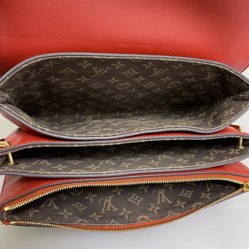 Louis Vuitton Crossbody Bag Calfskin Red