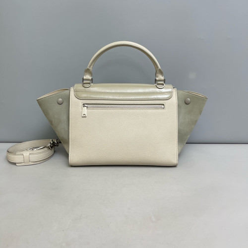 Celine Small Trapeze Calfskin Light Green Beige
