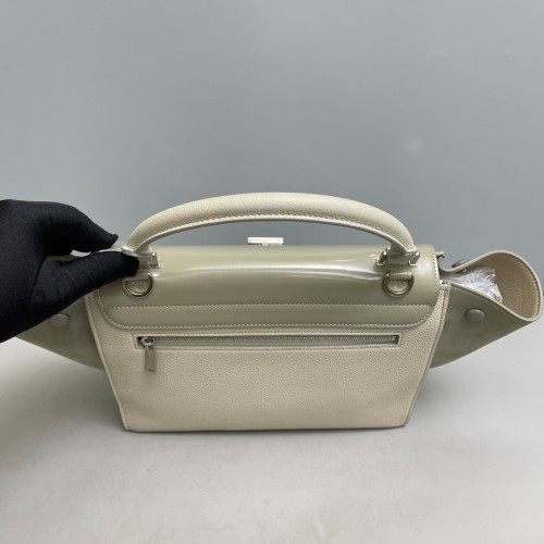 Celine Small Trapeze Calfskin Light Green Beige