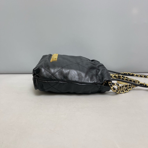 Chanel Quilted Mini 22 Bag Calfskin Black Chanel Quilted Mini 22 Bag Calfskin Black