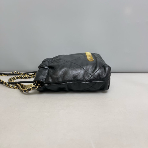Chanel Quilted Mini 22 Bag Calfskin Black Chanel Quilted Mini 22 Bag Calfskin Black