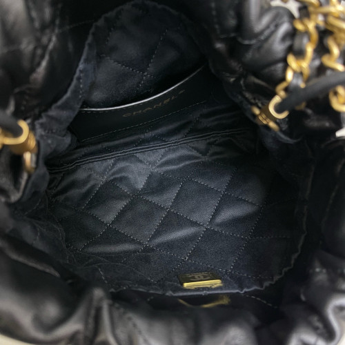 Chanel Quilted Mini 22 Bag Calfskin Black Chanel Quilted Mini 22 Bag Calfskin Black