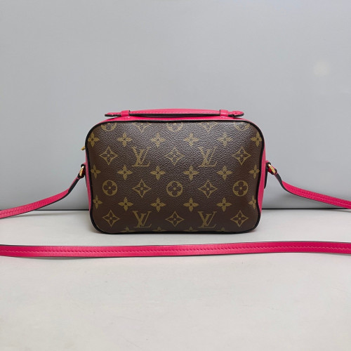 Louis Vuitton Saintonge Monogram Brown Magenta
