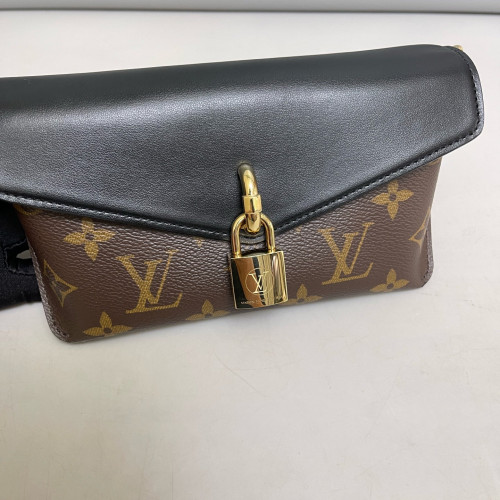 Louis Vuitton Padlock On Strap Monogram Brown Black Louis Vuitton Padlock On Strap Monogram Brown Black
