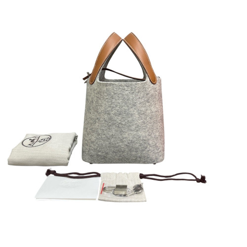 Hermes Picotin 18 Wool Felt Swift 37 Gold