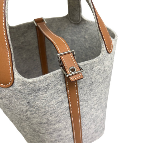Hermes Picotin 18 Wool Felt Swift 37 Gold
