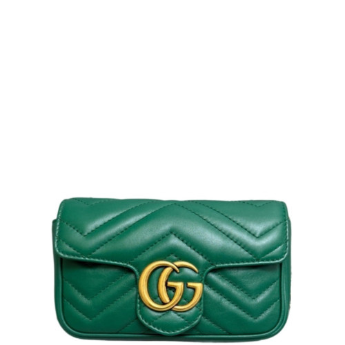 Gucci Shoulder Bag Calfskin Emerald Green