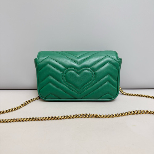 Gucci Shoulder Bag Calfskin Emerald Green