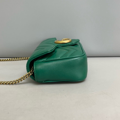 Gucci Shoulder Bag Calfskin Emerald Green