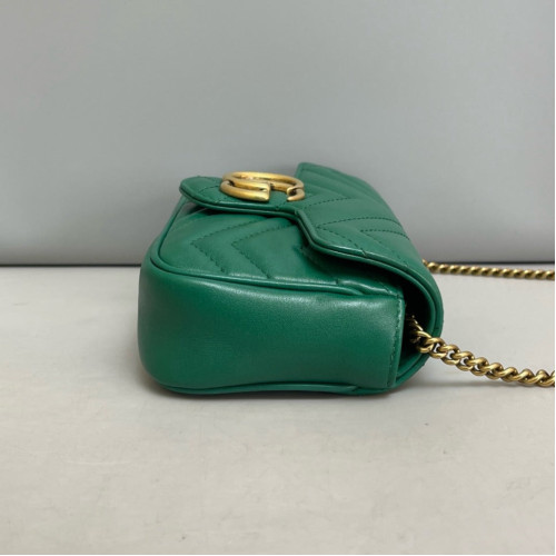 Gucci Shoulder Bag Calfskin Emerald Green