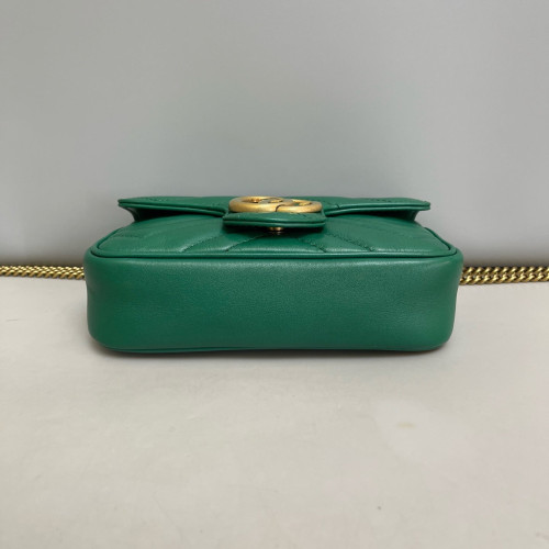 Gucci Shoulder Bag Calfskin Emerald Green