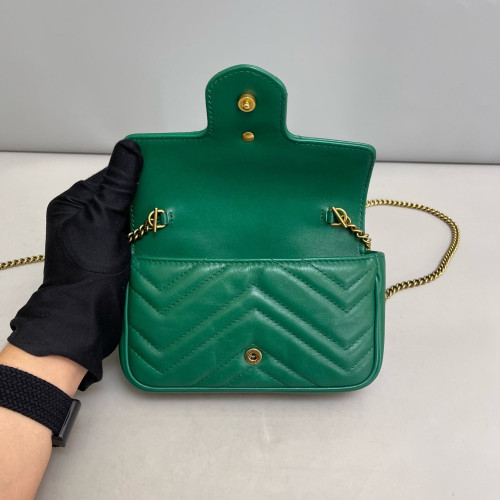 Gucci Shoulder Bag Calfskin Emerald Green