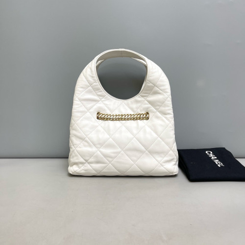 Chanel Quilted Hobo Calfskin White Chanel Quilted Hobo Calfskin White