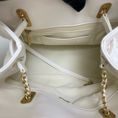 Chanel Quilted Hobo Calfskin White Chanel Quilted Hobo Calfskin White