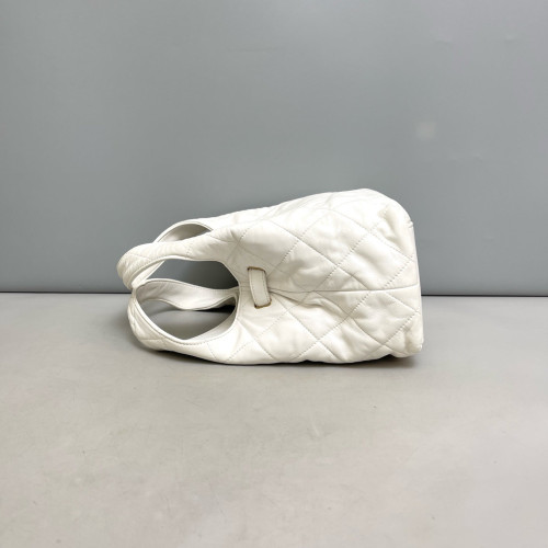 Chanel Quilted Hobo Calfskin White Chanel Quilted Hobo Calfskin White