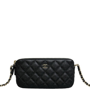 Chanel Wallet On Chain Grained Calfskin Black
