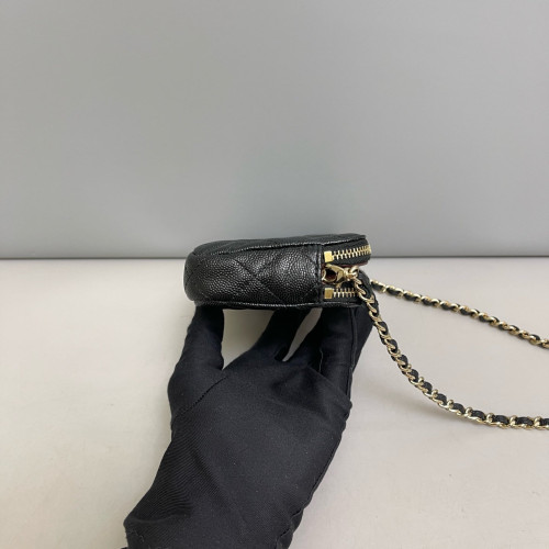 Chanel Wallet On Chain Grained Calfskin Black