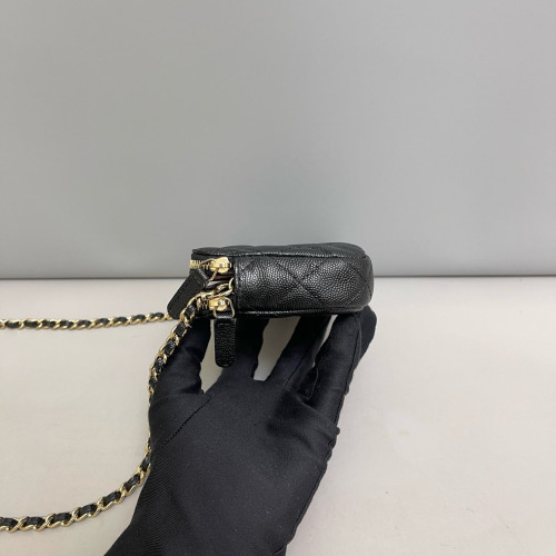 Chanel Wallet On Chain Grained Calfskin Black