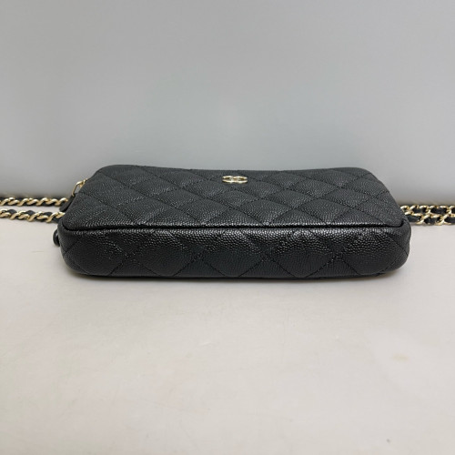 Chanel Wallet On Chain Grained Calfskin Black