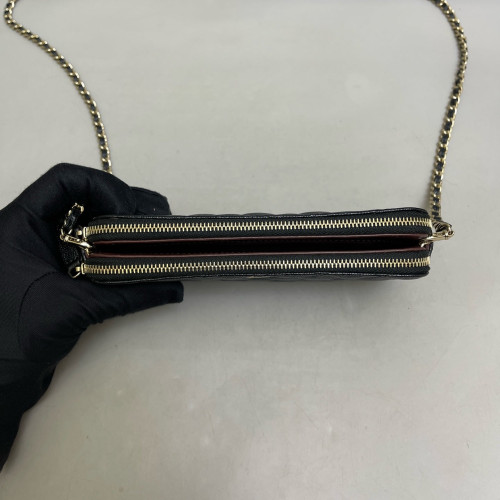 Chanel Wallet On Chain Grained Calfskin Black