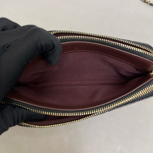 Chanel Wallet On Chain Grained Calfskin Black