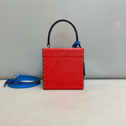 Louis Vuitton Bleecker Box Calfskin Red Blue