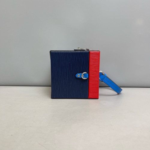 Louis Vuitton Bleecker Box Calfskin Red Blue