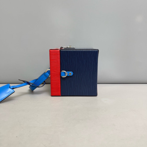 Louis Vuitton Bleecker Box Calfskin Red Blue