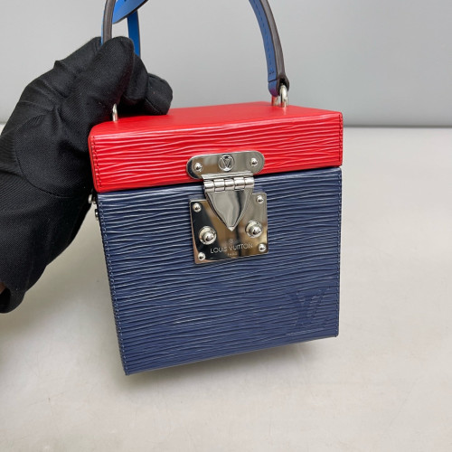 Louis Vuitton Bleecker Box Calfskin Red Blue