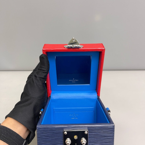 Louis Vuitton Bleecker Box Calfskin Red Blue